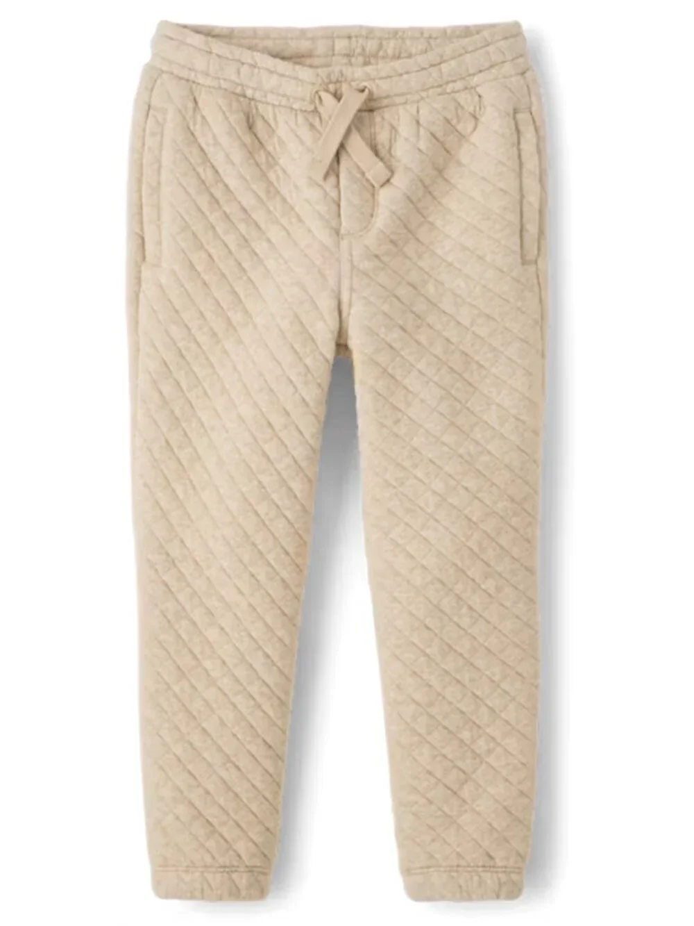 NWT New Gymboree Quilted Jogger Beige Cotton Pants Size 2T